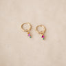 TILTIL Set van 2 Posy Zircon Earrings Multi Goud - Things I Like Things I Love