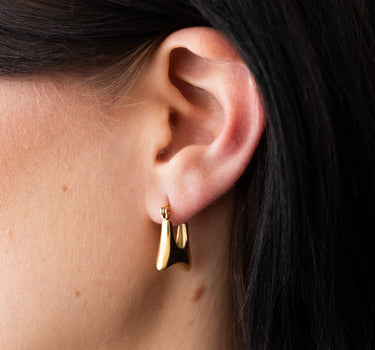 TILTIL Set van 2 Squary Hoop Earrings Gold - Things I Like Things I Love