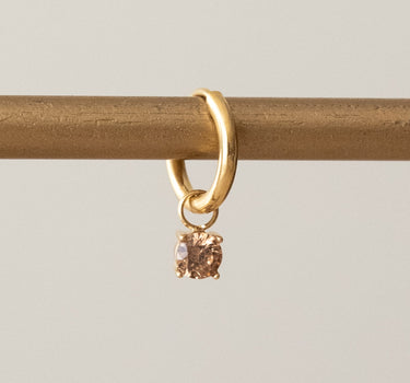 TILTIL Set van 2 Teddy Zircon Earrings Bruin Goud - Things I Like Things I Love