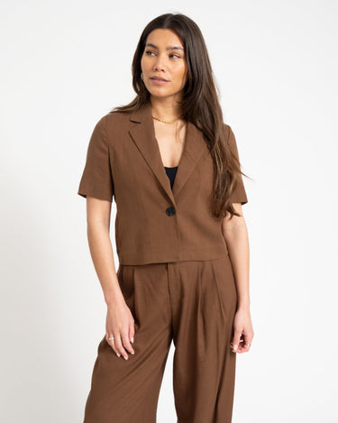 TILTIL Shortsleeve Loma Blazer Brown - Things I Like Things I Love