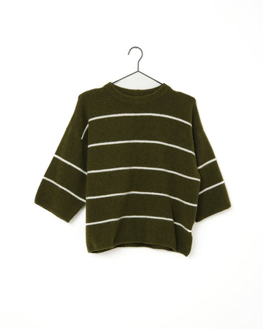 TILTIL Striped Lena Shortsleeve Pullover Groen - Things I Like Things I Love
