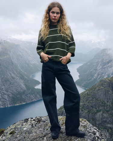 TILTIL Striped Lena Shortsleeve Pullover Groen - Things I Like Things I Love