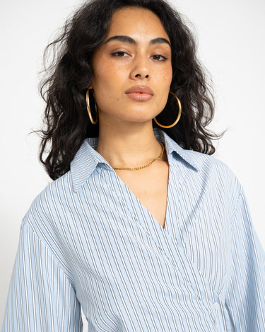 TILTIL Striped Liana Blouse Light Blue - Things I Like Things I Love