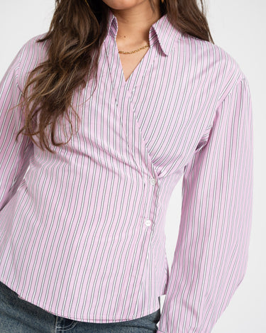 TILTIL Striped Liana Blouse Light Pink - Things I Like Things I Love