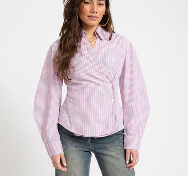 TILTIL Striped Liana Blouse Light Pink - Things I Like Things I Love