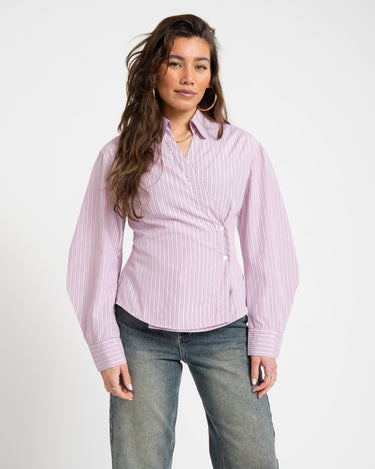 TILTIL Striped Liana Blouse Light Pink - Things I Like Things I Love
