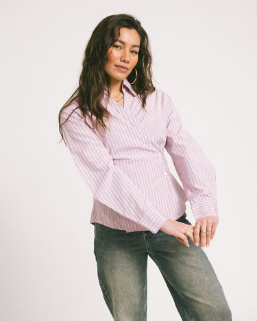 TILTIL Striped Liana Blouse Light Pink - Things I Like Things I Love
