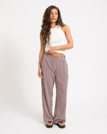 TILTIL Striped Loui Pants Bordeaux - Things I Like Things I Love