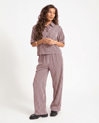 TILTIL Striped Loui Pants Bordeaux - Things I Like Things I Love