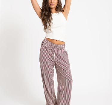 TILTIL Striped Loui Pants Bordeaux - Things I Like Things I Love