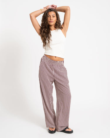 TILTIL Striped Loui Pants Bordeaux - Things I Like Things I Love