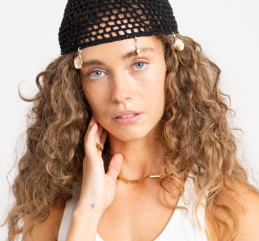 TILTIL Summer Crochet Shell Hat Zwart - Things I Like Things I Love
