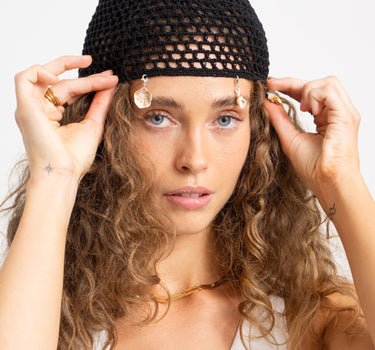 TILTIL Summer Crochet Shell Hat Zwart - Things I Like Things I Love