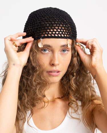 TILTIL Summer Crochet Shell Hat Zwart - Things I Like Things I Love