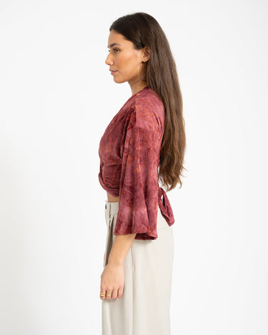 TILTIL Sunny Hibiscus Top Dark Pink - Things I Like Things I Love