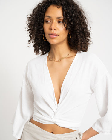 TILTIL Sunny Linen Top White One Size - Things I Like Things I Love