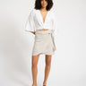 TILTIL Sunny Linen Wrap Skirt Beige - Things I Like Things I Love