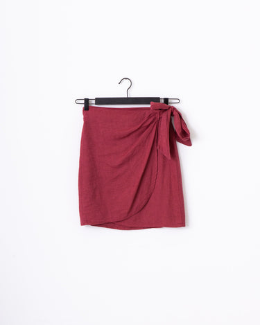 TILTIL Sunny Wrap Skirt Burgundy - Things I Like Things I Love