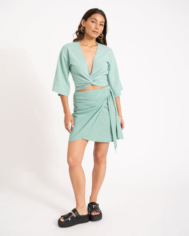 TILTIL Sunny Wrap Skirt Mint - Things I Like Things I Love