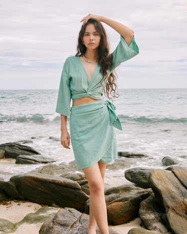 TILTIL Sunny Wrap Skirt Mint - Things I Like Things I Love
