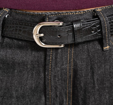 TILTIL Suus Croco Riem REAL LEATHER Zwart - Things I Like Things I Love