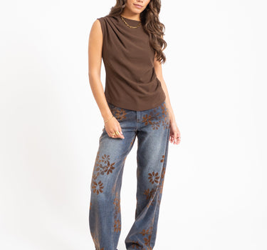 TILTIL Suvi Pleated Top Bruin - Things I Like Things I Love