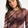 TILTIL Suzie Mesh Top Detail Burgundy - Things I Like Things I Love