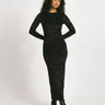 TILTIL Suzie Mesh Velvet Dress Black - Things I Like Things I Love