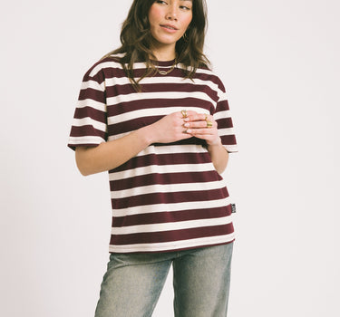 TILTIL Thick Striped Luc Tee Aubergine - Things I Like Things I Love