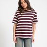 TILTIL Thick Striped Luc Tee Aubergine - Things I Like Things I Love