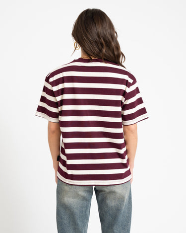 TILTIL Thick Striped Luc Tee Aubergine - Things I Like Things I Love