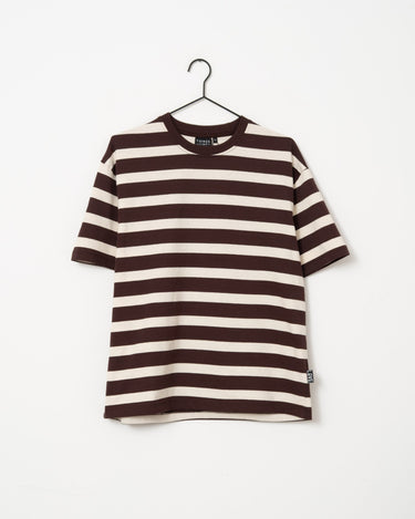 TILTIL Thick Striped Luc Tee Brown - Things I Like Things I Love