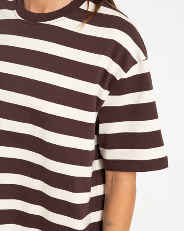 TILTIL Thick Striped Luc Tee Brown - Things I Like Things I Love