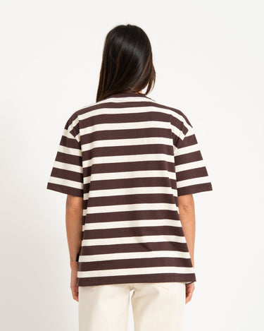TILTIL Thick Striped Luc Tee Brown - Things I Like Things I Love