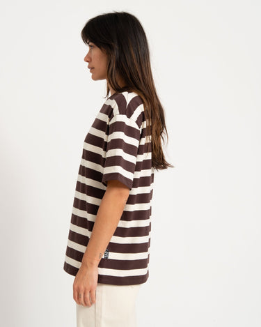 TILTIL Thick Striped Luc Tee Brown - Things I Like Things I Love