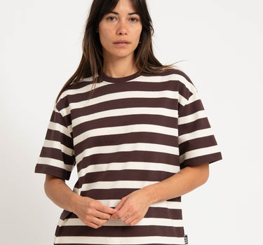 TILTIL Thick Striped Luc Tee Brown - Things I Like Things I Love
