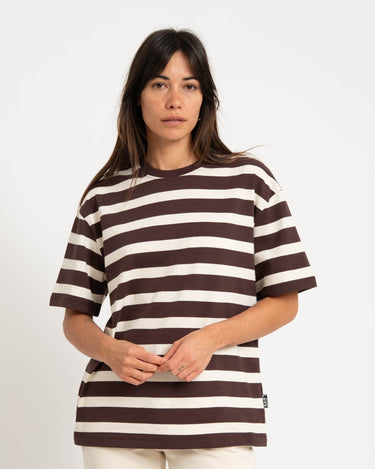 TILTIL Thick Striped Luc Tee Brown - Things I Like Things I Love