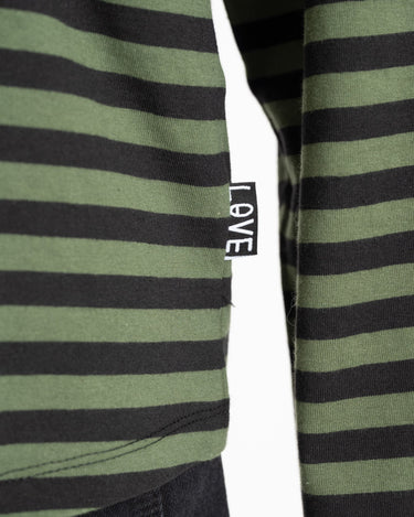 TILTIL Thin Striped Doka Longsleeve Olijf Zwart - Things I Like Things I Love