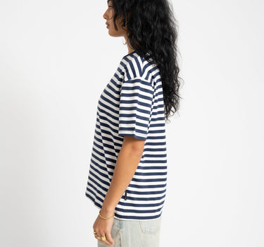 TILTIL Thin Striped Luc Tee Dark Blue - Things I Like Things I Love