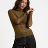 TILTIL Tif Dotted Mesh Longsleeve Dark Green - Things I Like Things I Love