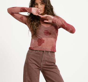 TILTIL Tif Rose Mesh Longsleeve Blush - Things I Like Things I Love