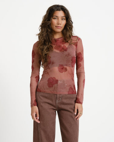 TILTIL Tif Rose Mesh Longsleeve Blush - Things I Like Things I Love