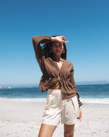 TILTIL Uma Structured Blouse Brown - Things I Like Things I Love