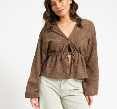 TILTIL Uma Structured Blouse Brown - Things I Like Things I Love