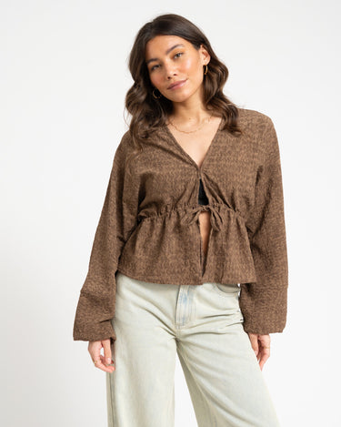 TILTIL Uma Structured Blouse Brown - Things I Like Things I Love