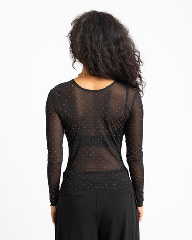 TILTIL Vere Sparkle Mesh Longsleeve Zwart - Things I Like Things I Love