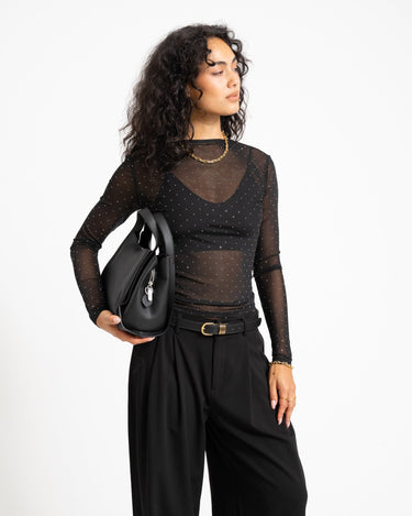 TILTIL Vere Sparkle Mesh Longsleeve Zwart - Things I Like Things I Love