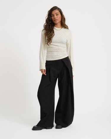TILTIL Wide Lela Pantalon Black - Things I Like Things I Love