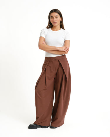 TILTIL Wide Lela Pantalon Bruin - Things I Like Things I Love