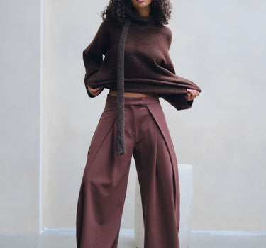 TILTIL Wide Lela Pantalon Bruin - Things I Like Things I Love
